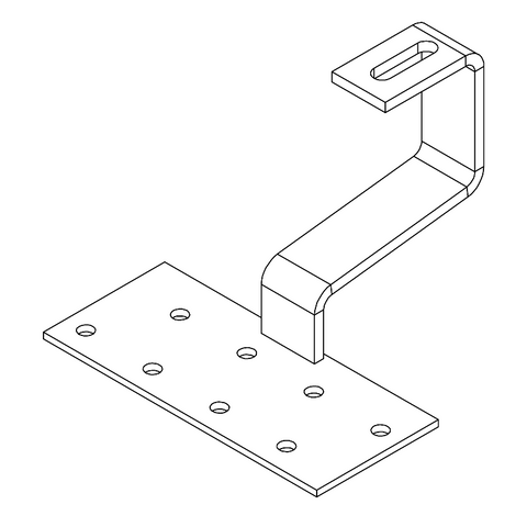 K2 Systems Dachhaken für Pfannenziegel H38/124 35x6 | 1000096