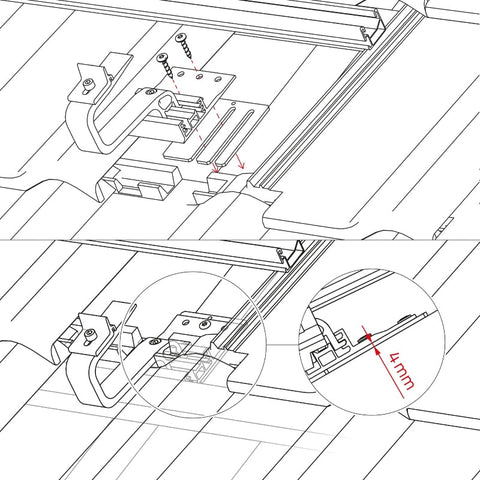 K2 Systems Dachhaken Ausgleichsplatte 4mm | 2002332