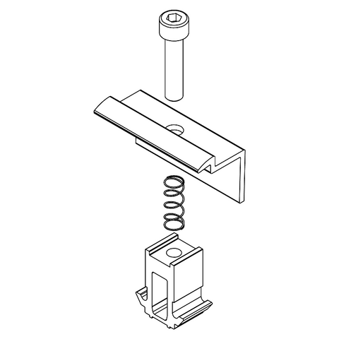 K2 Systems Universal DomeClamp Endklemme 30-50mm, schwarz eloxiert | 2002610