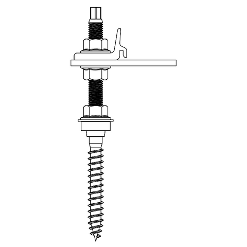 K2 Systems Stockschraube M12 für SingleRail