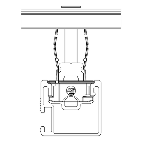 K2 Systems Universal Mittelklemme 25-40mm, schwarz eloxiert | 2004148