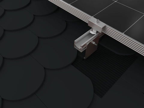K2 Systems SingleHook FlatTile Metallabdeckung für Biberschwanz